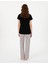 Kadın Siyah Kısakollu Pijama Takımı 50318971-VR046 5