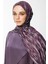 Selis Desen Çift Taraflı Şal Mor-Gri 3