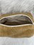 Kahverengi Peluş Fermuarlı Makyaj Çantası 20X12 cm 2