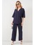 Kadın Önü Bağlamalı Alt Üst Takım 6745 - Lacivert 4