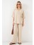 Kadın Önü Bağlamalı Alt Üst Takım 6745 - Bej 1