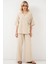 Kadın Önü Bağlamalı Alt Üst Takım 6745 - Bej 4