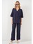 Kadın Önü Bağlamalı Alt Üst Takım 6745 - Lacivert 1