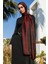Moren Desen Shine Line Şal Siyah-Bordo 2