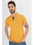 Erkek Hardal Polo Yaka Likralı T-Shirt T621 1