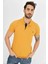 Erkek Hardal Polo Yaka Likralı T-Shirt T621 2