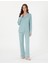 Kadın Su Yeşili Gömlek Pijama Takımı 50319055-VR048 1