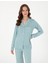 Kadın Su Yeşili Gömlek Pijama Takımı 50319055-VR048 3