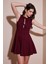 Regular Fit Kloş Etekli Bağlama Detaylı Kolsuz Mini Elbise Bayan Elbise 6525592 3