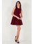 Regular Fit Kloş Etekli Bağlama Detaylı Kolsuz Mini Elbise Bayan Elbise 6525592 6