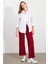 Kadın Bordo Gofre Pantolon ZH326 2