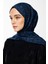 Velora Desen Çift Taraflı Şal Siyah-Indigo 1