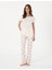 Kadın Krem Kısakollu Lohusa Pijama Takımı 50319052-VR071 1
