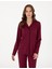 Kadın Bordo Gömlek Pijama Takımı 50319062-VR014 3
