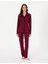 Kadın Bordo Gömlek Pijama Takımı 50319062-VR014 4