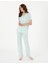 Kadın Mint Kısakollu Gömlek Pijama Takımı 50319047-VR090 4