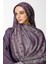 Lavin Desen Çift Taraflı Şal Mor-Gri 2