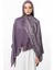 Lavin Desen Çift Taraflı Şal Mor-Gri 3