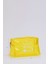 Şeffaf Çok Amaçlı Seyahat ve Makyaj Çantası 11X19X10 cm Sarı 2