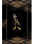Siyah Desenli Gold A Harfi 16 Plus 1