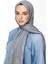 Velora Desen Çift Taraflı Şal Koyu Gri-Açık Mavi 3