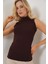 Kadın Kolsuz Body 4348 - Kahverengi 3