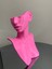 Pembe Dekoratif Takı Mankeni, 21 Cm, Kolye ve Küpe Sergileme Standı 2