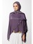 Mayra Desen Çift Taraflı Şal Mor-Gri 1