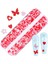 Kırmızı Tırnak Süsleme Folyo Pulları Karışık Dizayn Kelebek Kalp Çiçek Nail Art 2