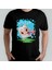 Sevimli Futbolcu Inek Unisex %100 Pamuklu Bisiklet Yaka T-Shirt 1