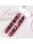 Kırmızı Tırnak Süsleme Folyo Pulları Kalp Dizayn Nail Art 5