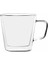 Çift Katmanlı Cam Kupa Bardak 150 ml Lüx Çift Cidarlı Kupa - Termos Bardak - Iki Duvarlı Yapısı ile Uzun Süre Sıcak-Soğuk Tutma Özelliği, Kulplu Kahve Espresso Bardağı Brosilikat Double Layer Cup 1