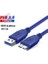 USB 3.0 HDD Harddisk Hard Disk Kablosu / Mavi 30 cm / Micro Usb-B / Hızlı Veri Aktarımı 1