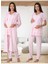 Dvina Effortt Lohusa Sabahlıklı Pijama Takımı Pembe - 8024 1