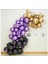 30 Adet Metalik Gold, 30 Adet Metalik Mor, 30 Adet Metalik Siyah Balon 1
