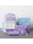 5 Parça Büyük Kapasiteli Sevimli Sırt Çantası Seti - Mor (Yurt Dışından) 1
