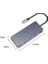 7 Portlu USB 3.0 100W HDMI Tf/sd Kart Okuyucu Çoklayıcı Hub Gri 3