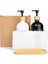 2&apos;li Lüx Cam Sıvı Sabunluk, Mutfak ve Banyo Için Modern Cam Sıvı Sabunluk, Doldurulabilir ve Pompalı Trend Desenli (Amber) 2