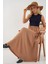 Kadın Uzun Ayrobin Etek 8050 - Camel 3