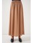 Kadın Uzun Ayrobin Etek 8050 - Camel 4
