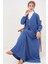 Kadın Ayrobin Kimono Etek Ikili Takım 8047 - Indigo 3