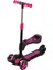 Combo 3 Tekerlekli Katlanabilir Işıklı Oturaklı Scooter - Pembe 1