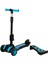Combo 3 Tekerlekli Katlanabilir Işıklı Oturaklı Scooter - Mavi 2