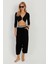 Kadın Siyah Cepli Şalvar Pantolon ÖM1203 5
