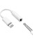 Apple Iphone Ile Uyumlu Lightning To 3.5mm Aux Dönüştürücü Adaptör Iphone Için Kulaklık Dönüştürücü Beyaz 2