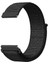 Samsung Galaxy Watch 3 45MM Için Hasırlı Kordon Woven Sport Loop Siyah 2