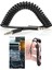 1 Metre Spiralli Aux 3.5mm Kulaklık Jack Ses Aktarma Kablosu, Araç Telefon Tablet Laptop Pc 1