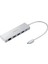 Çoklu Bağlantı Noktalı Adaptör - USB C, USB C, HDMI Fhd ve RJ45, Gümüş Renkli 1