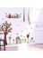 Sevimli Baykuş Aile & Çiçek Ağaç Çit Vogelbauer Yapıştırıcı Çıkarılabilir Duvar Çıkartması Duvar Dövmesi, Evde Kids Bebek Odası Çocuk Odası Diy Dekoratif Sanat Duvar Çıkartması 3