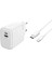 Type-C Lightning Çıkışlı Pd 27W 3.0 Hızlı Şarj Kablosu T-Turbo - Beyaz 100CM Plt-27 1